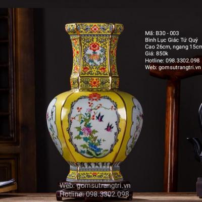 Bình lục giác tứ quý